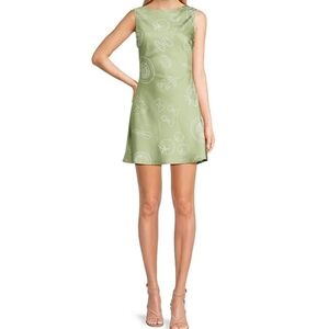 Pasta Boat Neck Backless Mini Dress